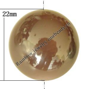 Uv polishing Acrylic Beads, Round 22mm Hole:3mm, Sold by Bag  