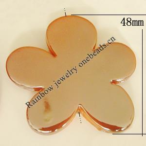 Uv polishing Acrylic Beads, Flower 48mm Hole:3mm, Sold by Bag  