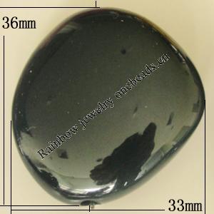 Uv polishing Acrylic Beads, 36x33mm Hole:3mm, Sold by Bag  