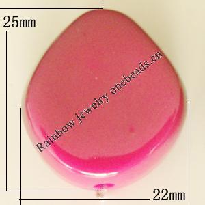 Uv polishing Acrylic Beads, 25x22mm Hole:3mm, Sold by Bag  
