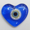 Turkish Resin Pendants, Heart 21x24mm Hole:2mm, Sold By Bag