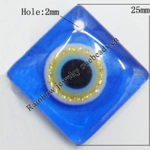 Turkish Resin Pendants, Diamond 25mm Hole:2mm, Sold By Bag