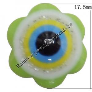 Turkish Resin Cabochons, Flower 17.5mm, Sold By Bag