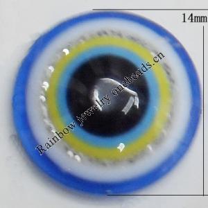 Turkish Resin Cabochons, Flat Round 14mm, Sold By Bag