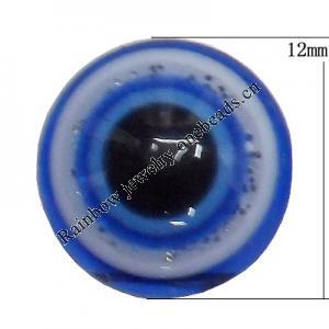 Turkish Resin Cabochons, Flat Round 12mm, Sold By Bag