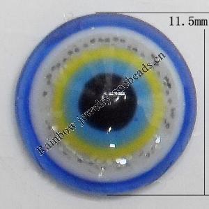 Turkish Resin Cabochons, Flat Round 11.5mm, Sold By Bag