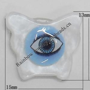 Turkish Resin Cabochons, Butterfly 15x13mm, Sold By Bag