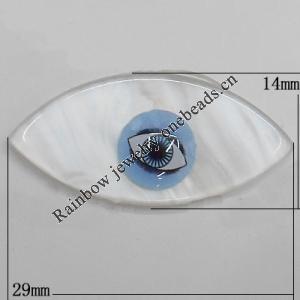 Turkish Resin Cabochons, Eye 29x14mm, Sold By Bag