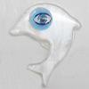 Turkish Resin Cabochons, Dolphin 28x24mm, Sold By Bag