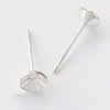 Ear studs, Iron Lead-fres, 3mm post with cup, about 12mm long, Sold by bag
