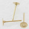 Ear Studs, Iron Lead-free, Flat Pad, Head: 2mm in diameter, Pin: about 12mm long, Sold by bag