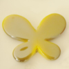 Uv polishing Acrylic Beads, Butterfly 46x33mm Hole:3mm, Sold by Bag  