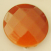 Uv polishing Acrylic Beads, Faceted Flat Round 25mm Hole:2mm, Sold by Bag  