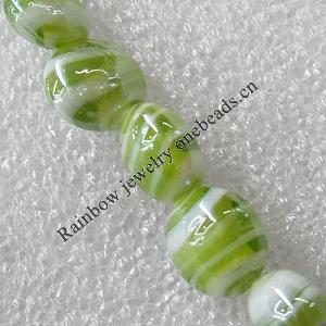 Lampwork Beads, Flat Round 25mm Hole:About 2mm, Sold by PC