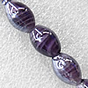 Lampwork Beads, Oval 12x16mm Hole:About 1.5mm, Sold by PC