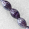 Lampwork Beads, Oval 21x11mm Hole:About 1.5mm, Sold by PC