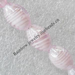 Lampwork Beads, Oval 21x11mm Hole:About 1.5mm, Sold by PC