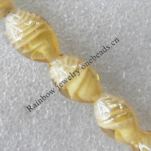 Lampwork Beads, Oval 21x11mm Hole:About 1.5mm, Sold by PC