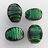 Lampwork Beads, Faceted Oval 18x25mm Hole:About 1.5mm, Sold by PC