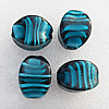 Lampwork Beads, Faceted Oval 18x25mm Hole:About 1.5mm, Sold by PC