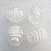 Lampwork Beads, Faceted Oval 18x25mm Hole:About 1.5mm, Sold by PC