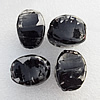 Lampwork Beads, Faceted Oval 18x25mm Hole:About 1.5mm, Sold by PC