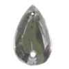 Taiwan Acrylic Cabochons with 2 Holes, Faceted Teardrop 7x12mm, Hole:About 0.5mm, Sold by Bag 