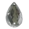 Taiwan Acrylic Cabochons with 2 Holes, Faceted Teardrop 8x13mm, Hole:About 0.5mm, Sold by Bag 