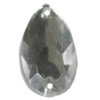 Taiwan Acrylic Cabochons with 2 Holes, Faceted Teardrop 9x17mm, Hole:About 1mm, Sold by Bag 