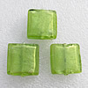 Silver Foil Lampwork Beads, Square 12mm Hole:About 1.5mm, Sold by PC