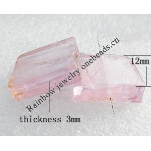 Silver Foil Lampwork Beads, Square 12mm Hole:About 1.5mm, Sold by PC