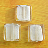 Silver Foil Lampwork Beads, Square 12mm Hole:About 1.5mm, Sold by PC