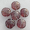 Gold Sand Lampwork Beads, Flat Round 20x10mm Hole:About 1.5mm, Sold by PC