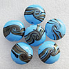 Gold Sand Lampwork Beads, Flat Round 20x10mm Hole:About 1.5mm, Sold by PC