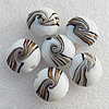 Gold Sand Lampwork Beads, Flat Round 20x10mm Hole:About 1.5mm, Sold by PC