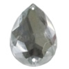Taiwan Acrylic Cabochons with 2 Holes, Faceted Teardrop 32x20mm, Hole:About 1mm, Sold by Bag 