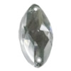 Taiwan Acrylic Cabochons with 2 Holes, Faceted Horse Eye 4x8mm, Hole:About 0.5mm, Sold by Bag 