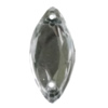 Taiwan Acrylic Cabochons with 2 Holes, Faceted Horse Eye 5x10mm, Hole:About 0.5mm, Sold by Bag 