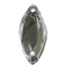 Taiwan Acrylic Cabochons with 2 Holes, Faceted Horse Eye 6x10mm, Hole:About 0.5mm, Sold by Bag 