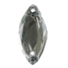 Taiwan Acrylic Cabochons with 2 Holes, Faceted Horse Eye 7x16mm, Hole:About 0.5mm, Sold by Bag 