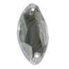Taiwan Acrylic Cabochons with 2 Holes, Faceted Horse Eye 9x18mm, Hole:About 0.5mm, Sold by Bag 