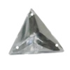 Taiwan Acrylic Cabochons with 3 Holes, Triangle 7x7mm, Hole:About 0.5mm, Sold by Bag