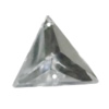 Taiwan Acrylic Cabochons with 3 Holes, Triangle 12x12mm, Hole:About 1mm, Sold by Bag