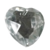 Taiwan Acrylic Cabochons with 2 Holes, Faceted Heart 8mm, Hole:About 0.5mm, Sold by Bag 