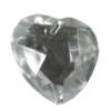Taiwan Acrylic Cabochons with 2 Holes, Faceted Heart 35mm, Hole:About 1mm, Sold by Bag 