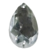 Taiwan Acrylic Cabochons with 2 Holes, Faceted Teardrop 17.5x29.5mm, Hole:About 1mm, Sold by Bag 