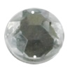 Taiwan Acrylic Cabochons with 2 Holes, Faceted Half Round 4mm, Hole:About 0.5mm, Sold by Bag 