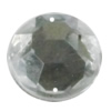 Taiwan Acrylic Cabochons with 2 Holes, Faceted Half Round 5mm, Hole:About 0.5mm, Sold by Bag 