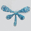 Iron Thread Component Handmade Lead-free, Dragonfly 95x80mm, Sold by Bag