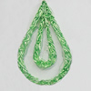 Iron Thread Component Handmade Lead-free, Teardrop 42x27mm, Sold by Bag